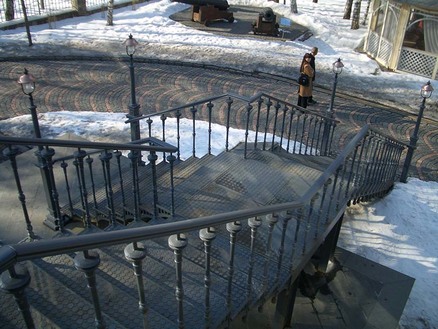 Чугунная маршевая лестница "Техно", фото 4