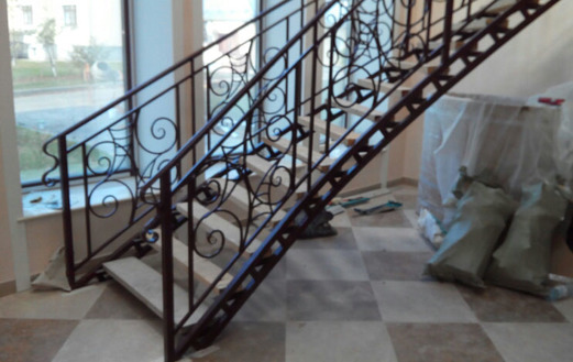 Кованная маршевая лестница, фото 3