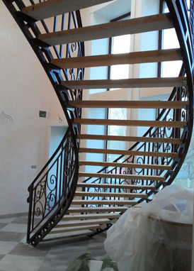 Кованная маршевая лестница, фото 1